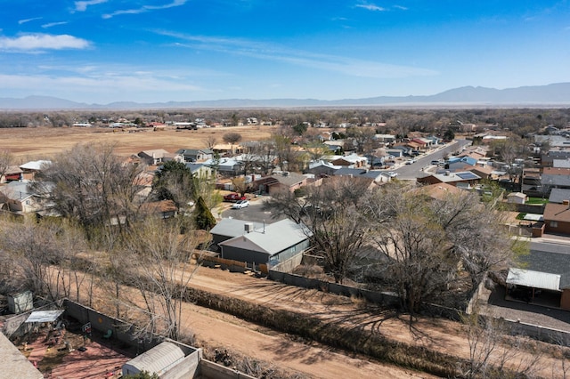 bird's eye view with a mountain view and a residential view