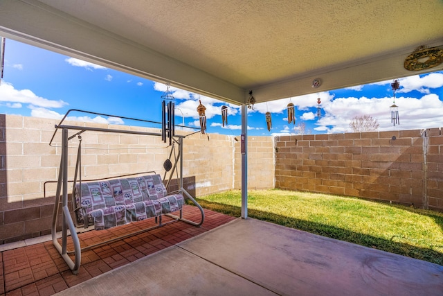 view of patio / terrace with a fenced backyard