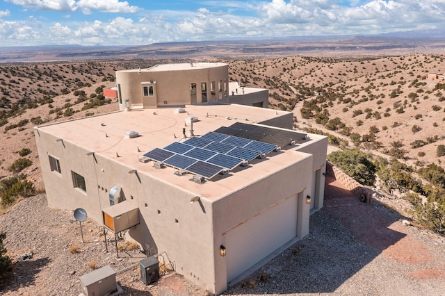 aerial view featuring view of desert
