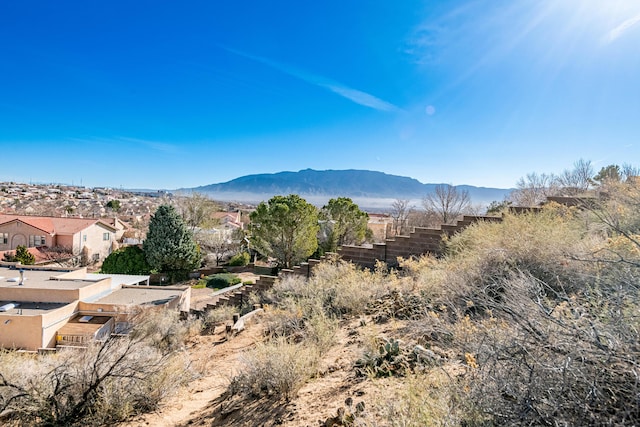 mountain view with a residential view