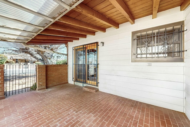 view of patio with fence