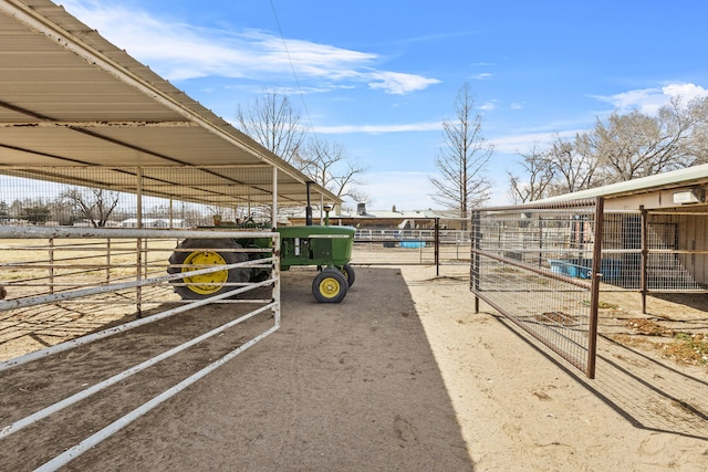 view of yard with an exterior structure and an outbuilding