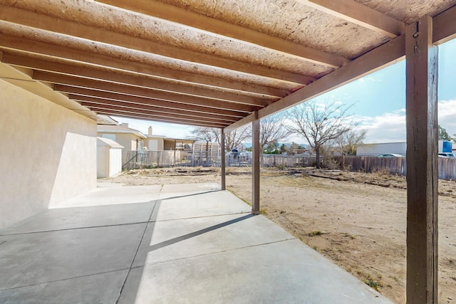 view of patio featuring a fenced backyard