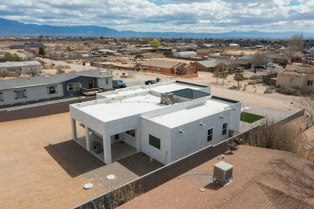 bird's eye view with a mountain view