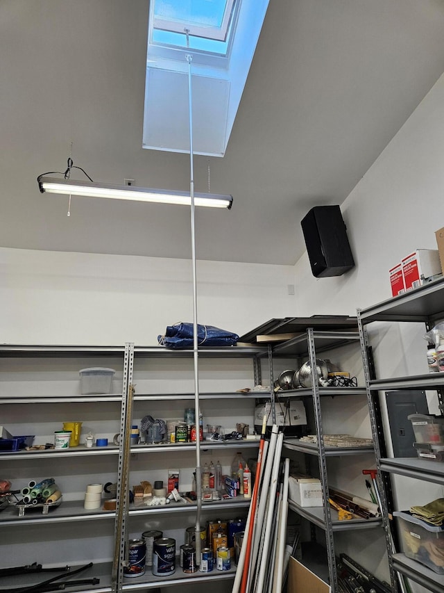 storage area with a skylight