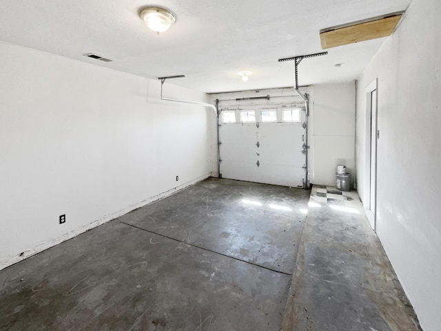 garage featuring visible vents