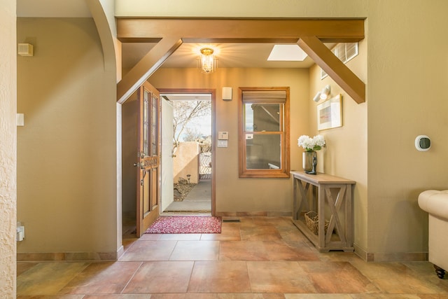 foyer with baseboards