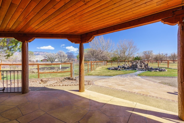 view of patio / terrace with a fenced backyard