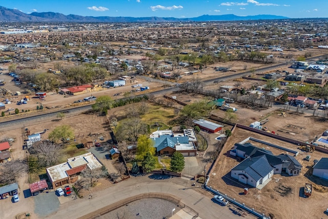 bird's eye view featuring a mountain view