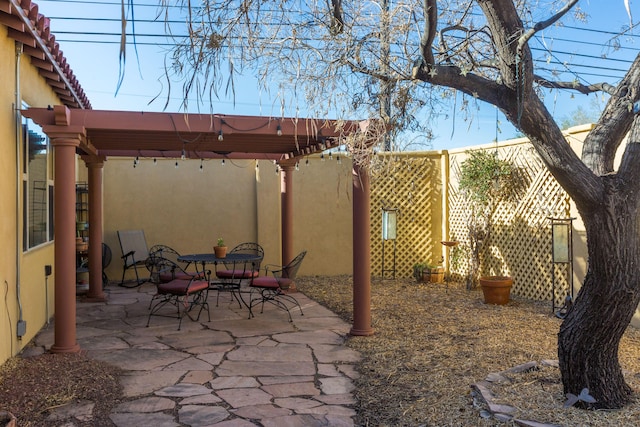 view of yard featuring a patio