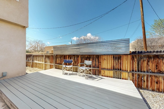 wooden deck with fence