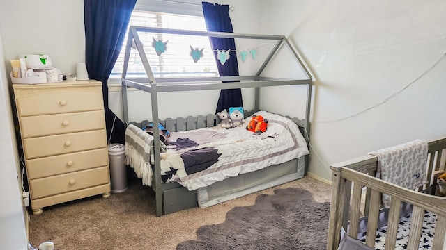 bedroom with carpet floors