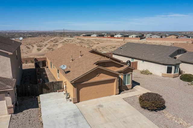 bird's eye view with a residential view