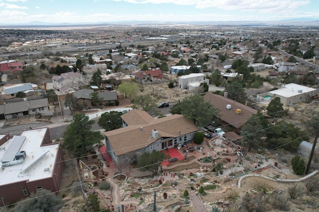 aerial view with a residential view