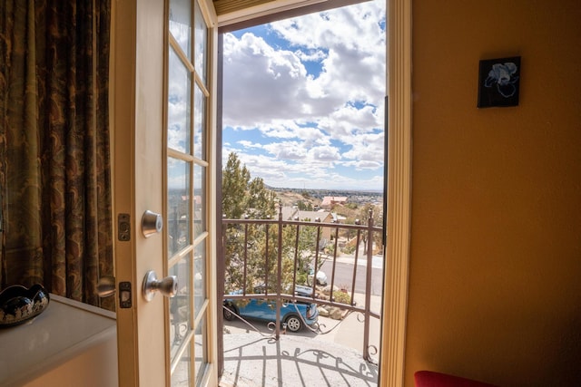 view of doorway to outside