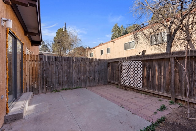 view of patio / terrace with a fenced backyard