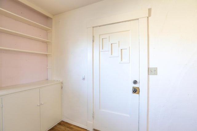 interior space with light wood finished floors