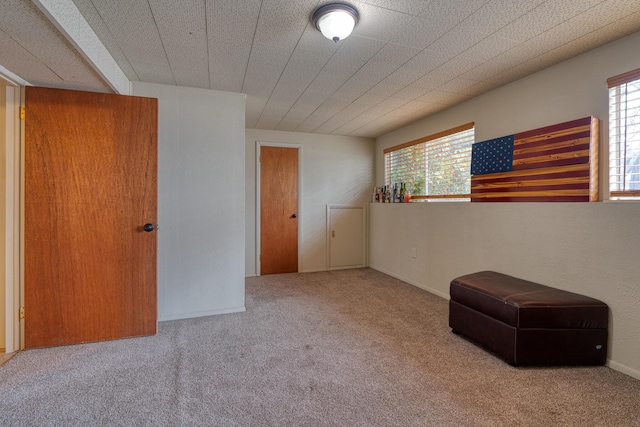 unfurnished room with a wealth of natural light and carpet