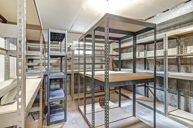 view of storage area