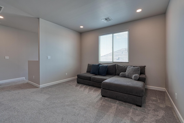 7754 Majesty Ct NW, Albuquerque, NM 87107 - carpeted living room with baseboards and recessed lighting