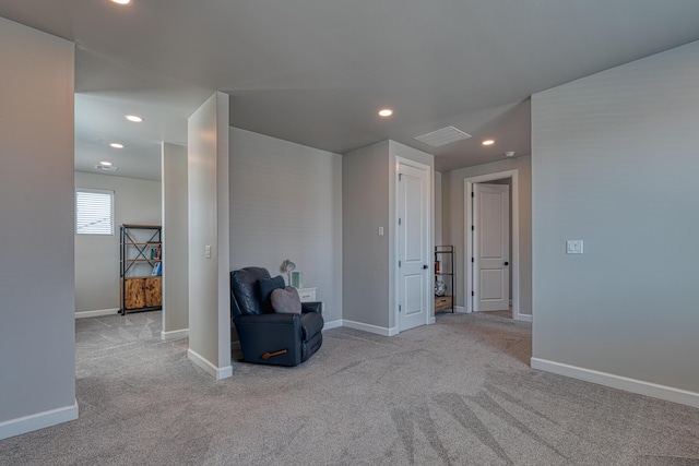 7754 Majesty Ct NW, Albuquerque, NM 87107 - sitting room featuring recessed lighting, carpet floors, and baseboards