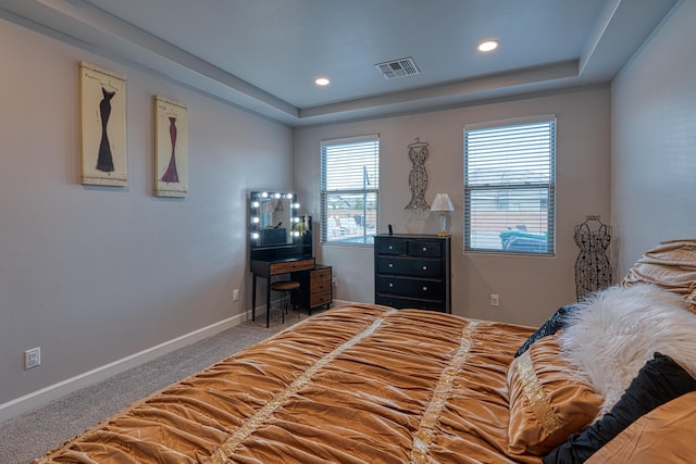 7754 Majesty Ct NW, Albuquerque, NM 87107 - bedroom featuring carpet flooring, a raised ceiling, baseboards, and recessed lighting