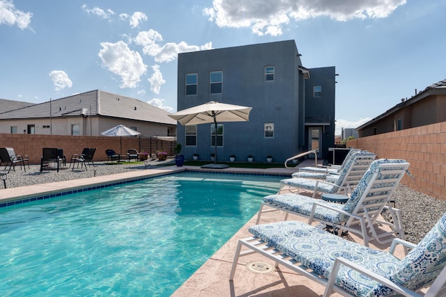 7754 Majesty Ct NW, Albuquerque, NM 87107 - view of pool with a patio area and a fenced backyard