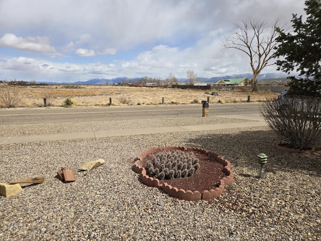 view of road featuring a mountain view