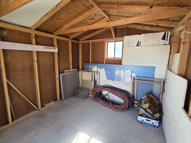 view of storage area