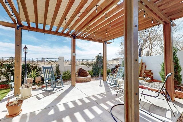 view of patio / terrace featuring a fenced backyard