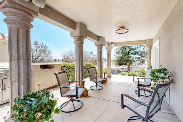 view of patio with covered porch