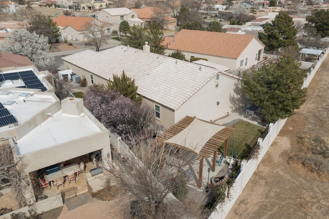 drone / aerial view with a residential view