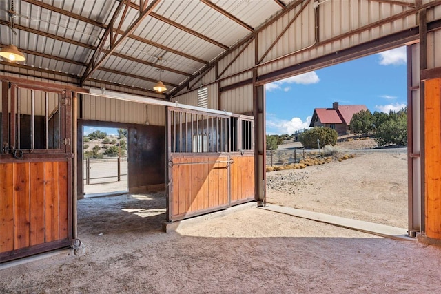 view of horse barn