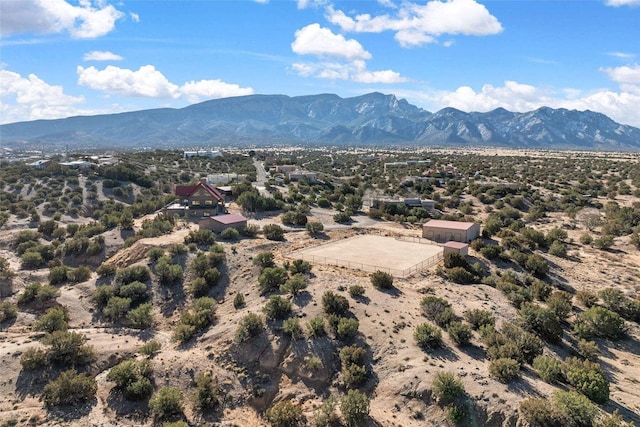 mountain view featuring view of desert