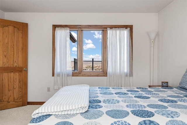 bedroom featuring carpet flooring