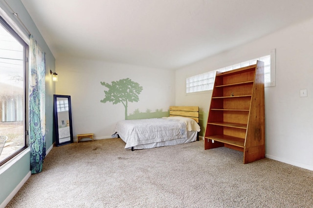bedroom featuring baseboards and carpet floors