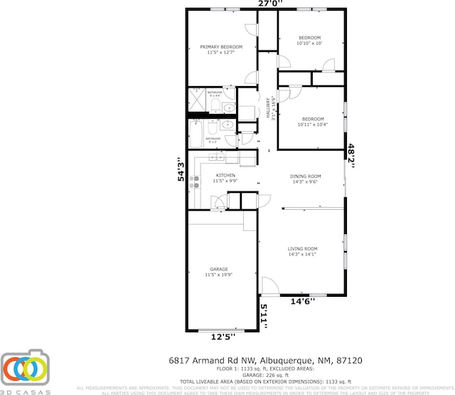 6817 Armand Rd NW, Albuquerque, NM 87120 - floor plan