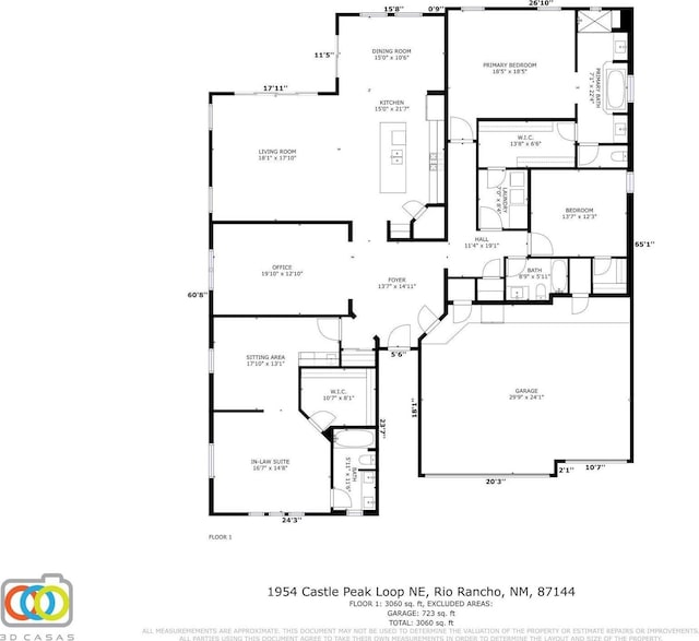 1954 Castle Peak Loop NE, Rio Rancho, NM 87144 - view of home floor plan