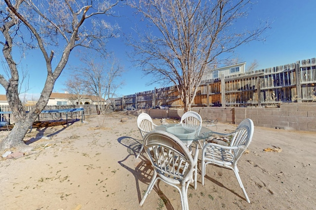view of patio / terrace with a fenced backyard