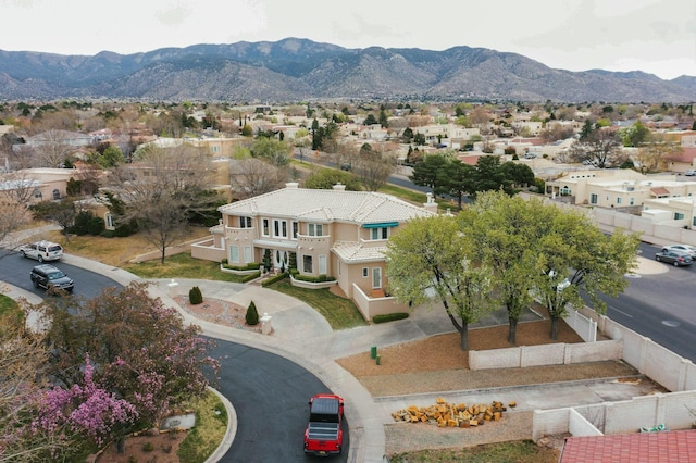 6404 Oak Hill NE, Albuquerque, NM 87111 - drone / aerial view featuring a residential view and a mountain view