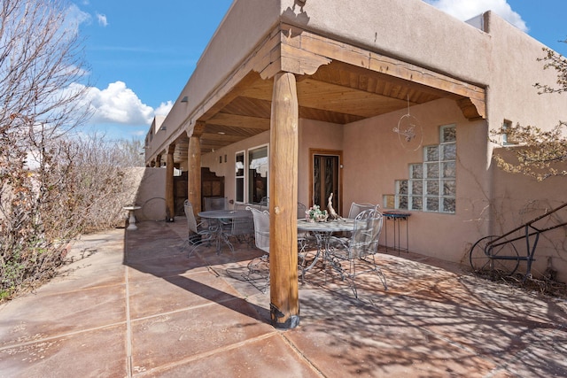 view of patio with outdoor dining space