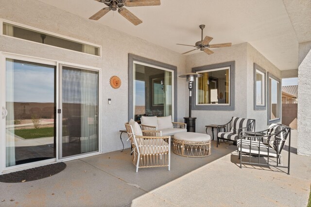 460 Rio Chama Cir SW, Los Lunas, NM 87031 - view of patio with a ceiling fan