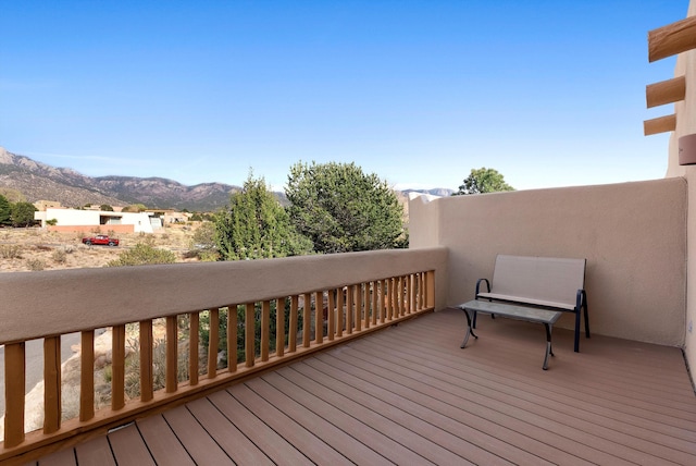 1125 Marigold Dr NE, Albuquerque, NM 87122 - wooden terrace featuring a mountain view