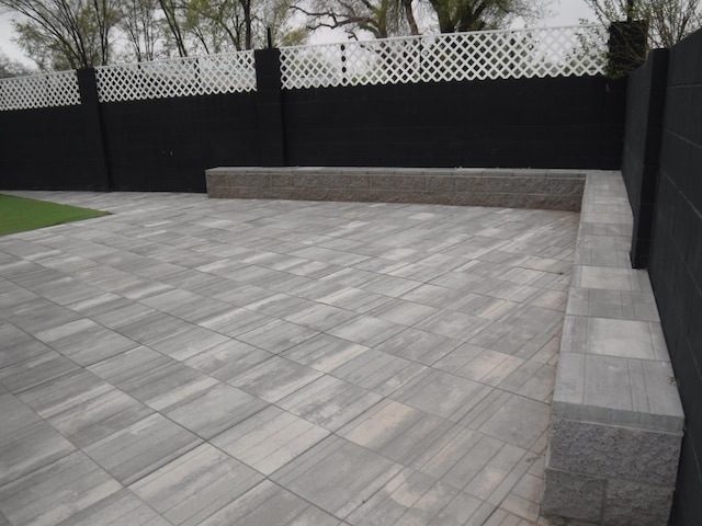 view of patio / terrace featuring a fenced backyard
