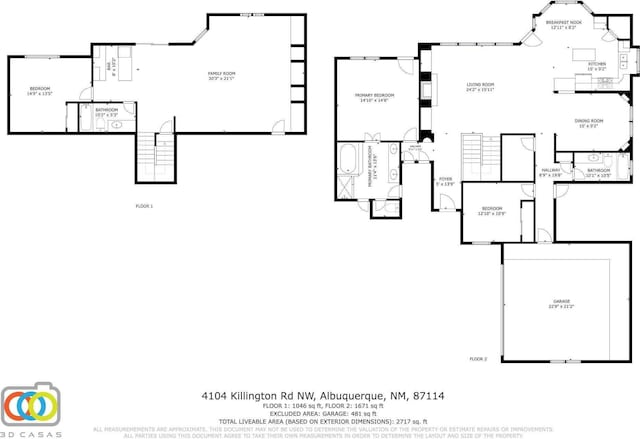 4104 Killington Rd NW, Albuquerque, NM 87114 - floor plan / room layout