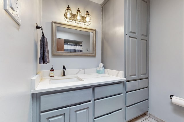 5208 Simon Dr NW, Albuquerque, NM 87114 - full bath with vanity and tile patterned flooring