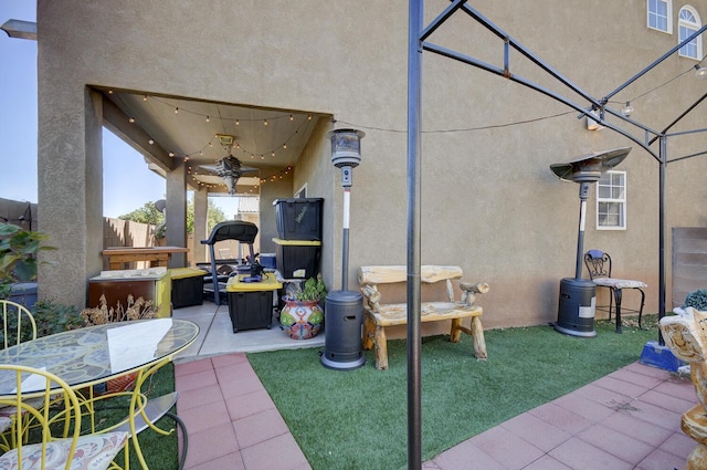 4844 Stafford Pl NW, Albuquerque, NM 87120 - view of patio / terrace with fence and a ceiling fan