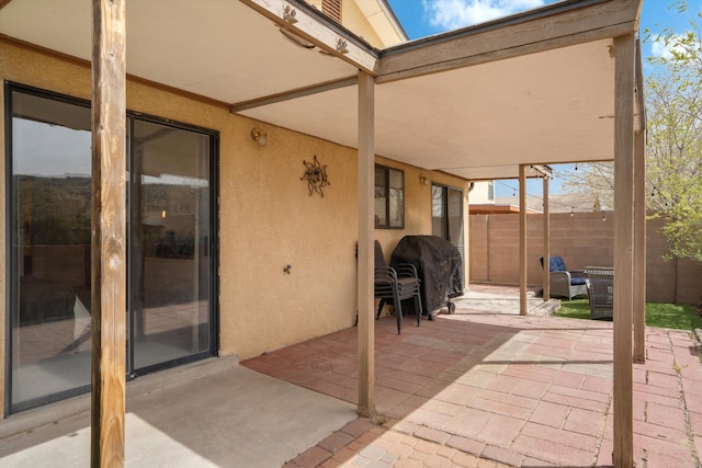 6624 Conrad Ave NW, Albuquerque, NM 87120 - view of patio / terrace with fence and a grill