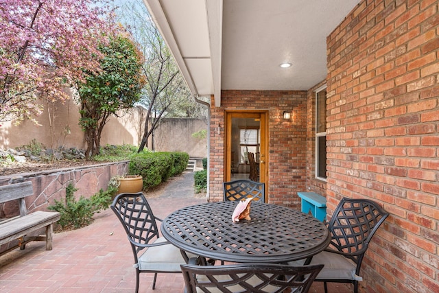view of patio / terrace with outdoor dining area