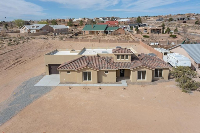 aerial view with a residential view